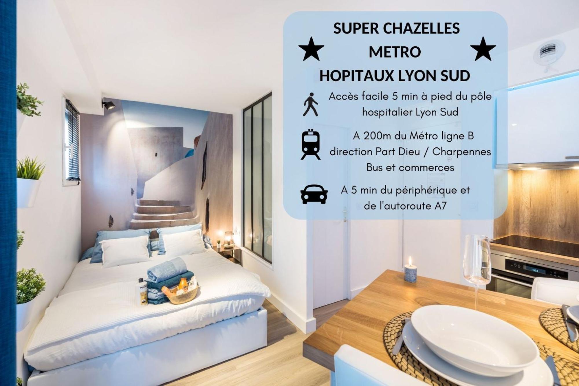 Apartament Super Chazelles - Metro - Hopitaux Lyon Sud Saint-Genis-Laval Zewnętrze zdjęcie